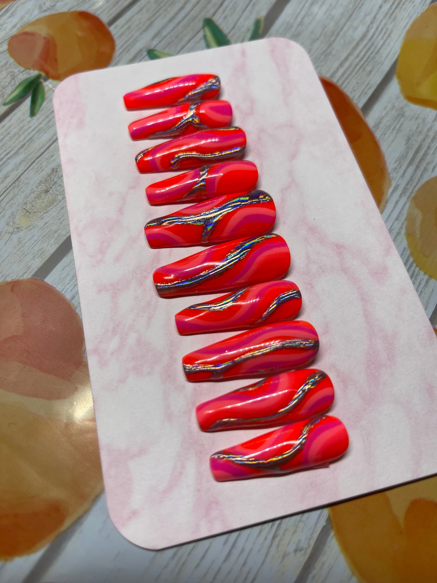 Holographic Neon Swirls